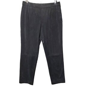 J.Jill‎ Black Velvet Pull On Pants Small Petite Old Money Office Quiet Luxury